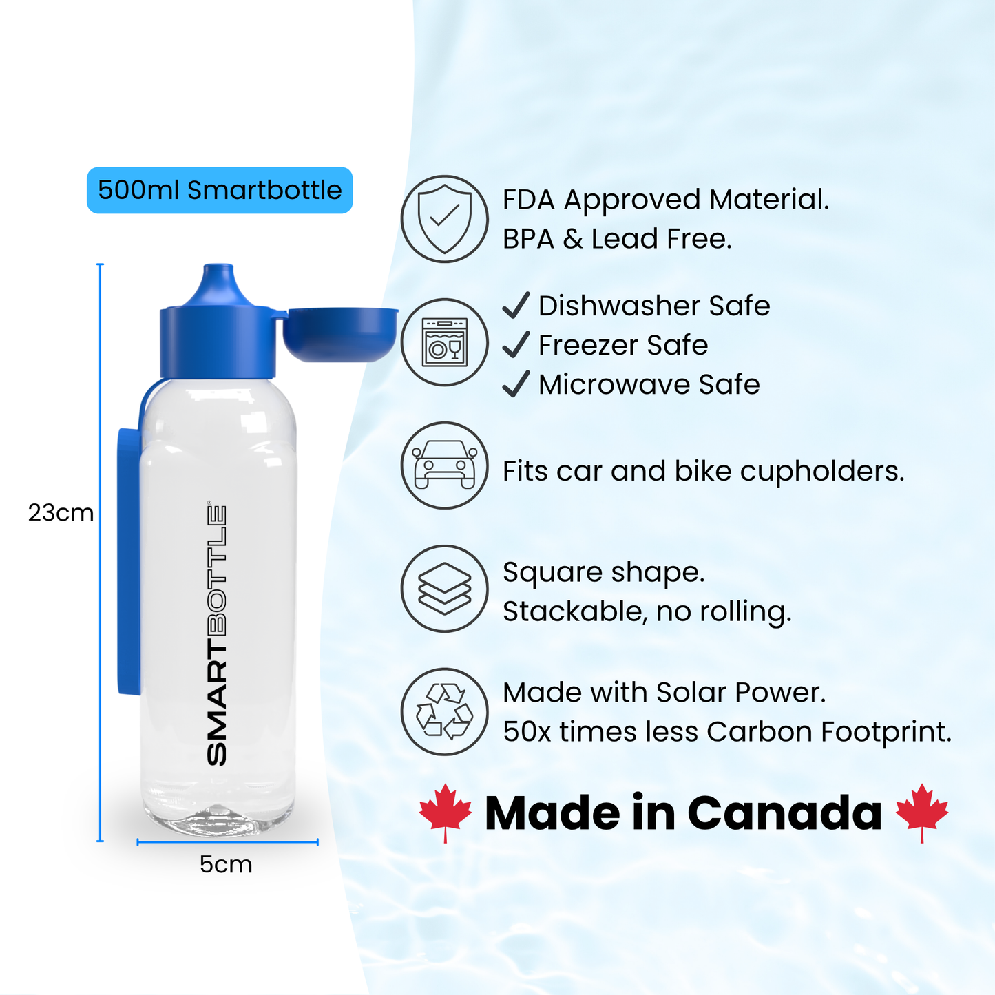 智能水瓶运动款中号500ml 单瓶装